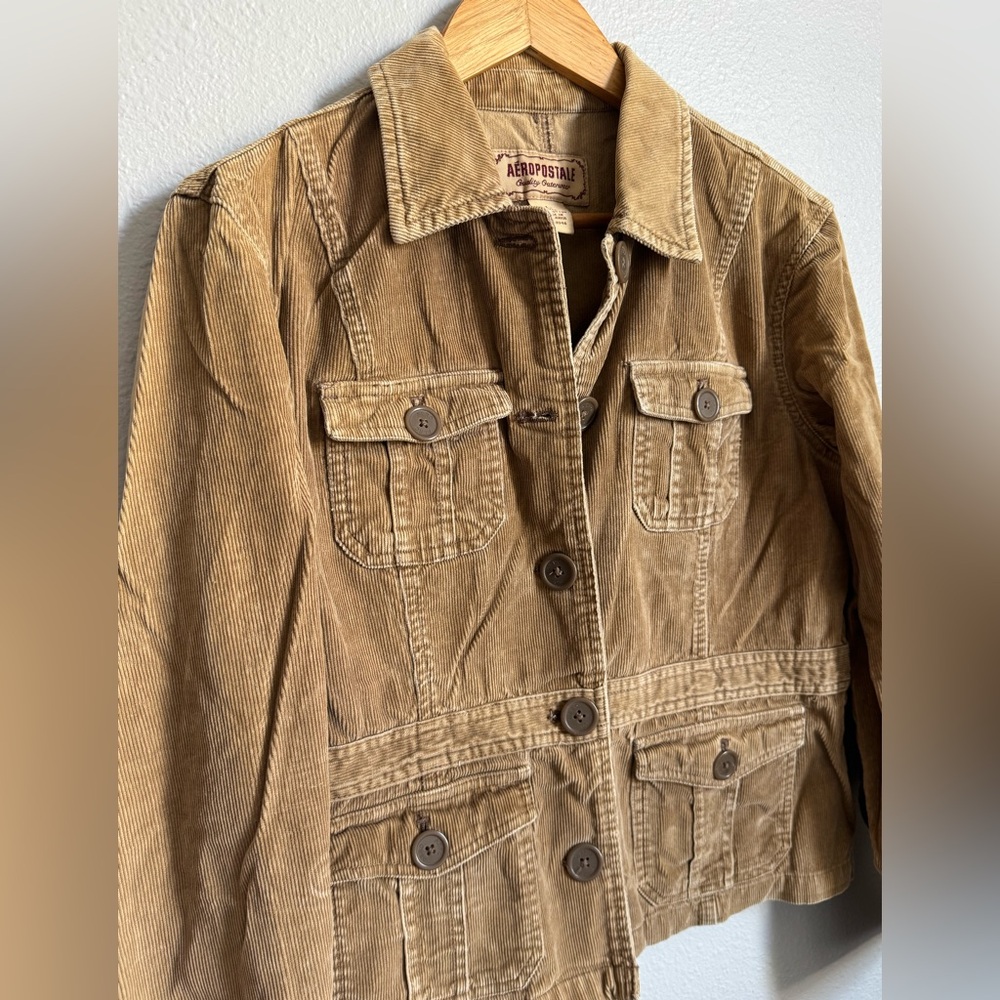 L Aeropostale Brown Corduroy Jacket, Vintage - Picture 2 of 6